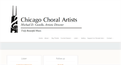 Desktop Screenshot of chicagochoralartists.org